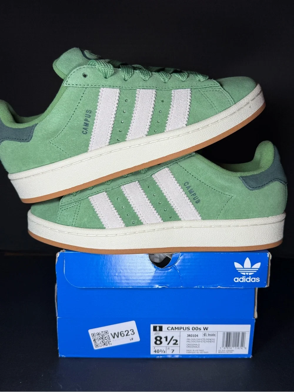 adidas Campus 00s Women's Suede Sneakers in new light Green size 8.5W